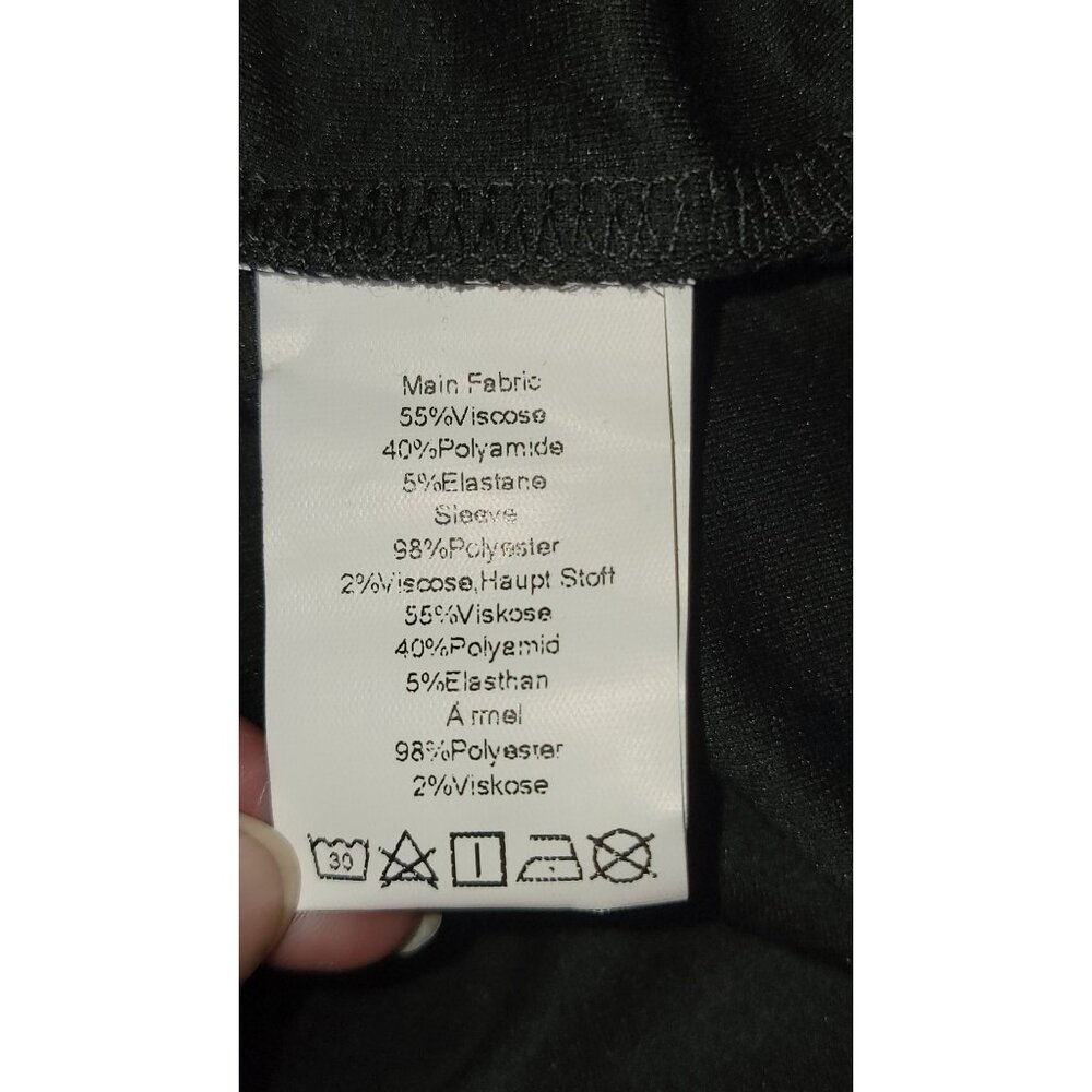 Grace Karin Womens Black Sheer Sleeve V-Neck Dress Size L - Picture 4 of 5